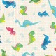 PLAYFUL DINOSAUR ON MINKY