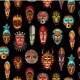 INDIGENOUS MASKS ON MINKY